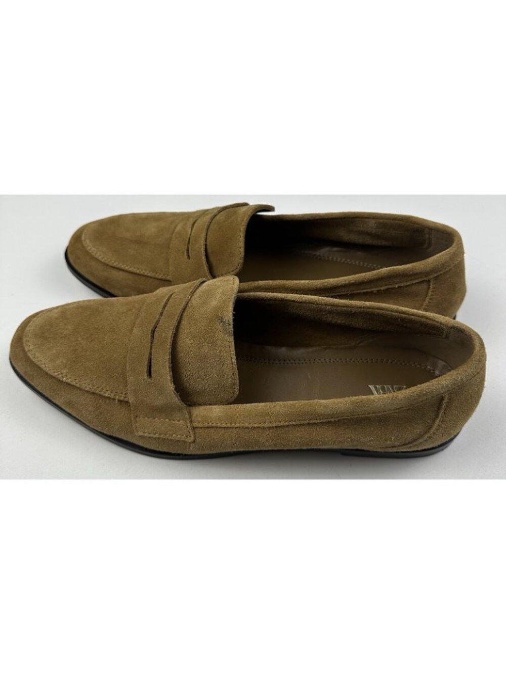 Zara Men’s Suede Penny Loafers Sand Brown Slip On EU 42 US 9 - Picture 5 of 8